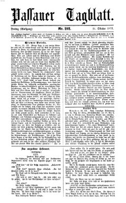 Passauer Tagblatt Freitag 31. Oktober 1873