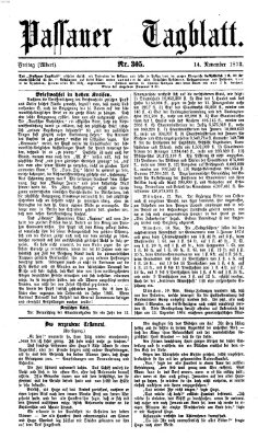 Passauer Tagblatt Freitag 14. November 1873