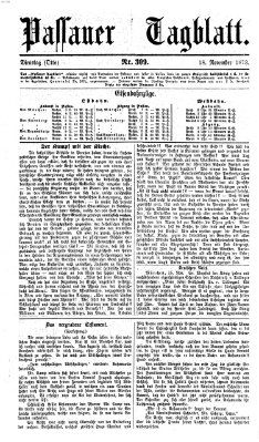 Passauer Tagblatt Dienstag 18. November 1873