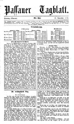 Passauer Tagblatt Sonntag 23. November 1873