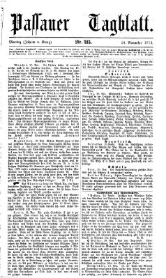 Passauer Tagblatt Montag 24. November 1873