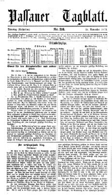 Passauer Tagblatt Dienstag 25. November 1873