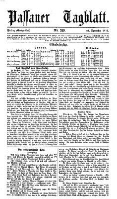 Passauer Tagblatt Freitag 28. November 1873