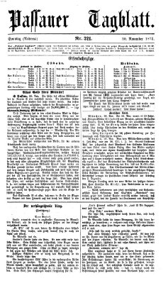 Passauer Tagblatt Sonntag 30. November 1873