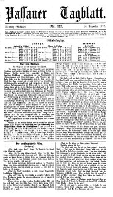 Passauer Tagblatt Dienstag 16. Dezember 1873