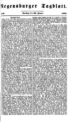 Regensburger Tagblatt Samstag 20. Januar 1872