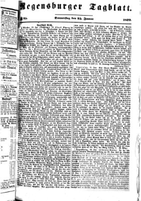 Regensburger Tagblatt Donnerstag 25. Januar 1872