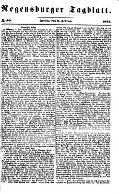 Regensburger Tagblatt Freitag 9. Februar 1872