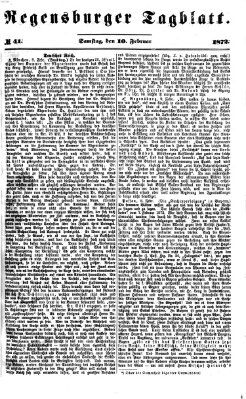 Regensburger Tagblatt Samstag 10. Februar 1872