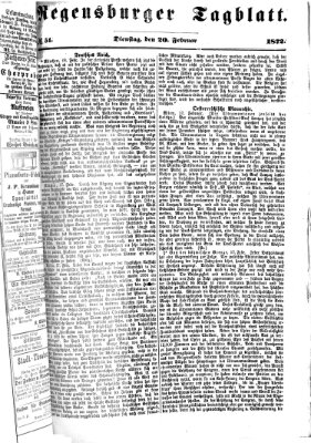 Regensburger Tagblatt Dienstag 20. Februar 1872