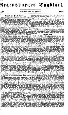 Regensburger Tagblatt Mittwoch 21. Februar 1872