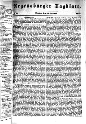 Regensburger Tagblatt Montag 26. Februar 1872