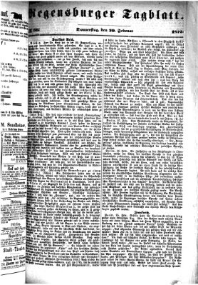 Regensburger Tagblatt Donnerstag 29. Februar 1872