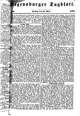 Regensburger Tagblatt Freitag 15. März 1872