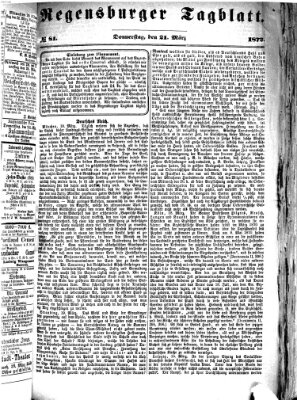 Regensburger Tagblatt Donnerstag 21. März 1872