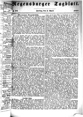 Regensburger Tagblatt Freitag 5. April 1872