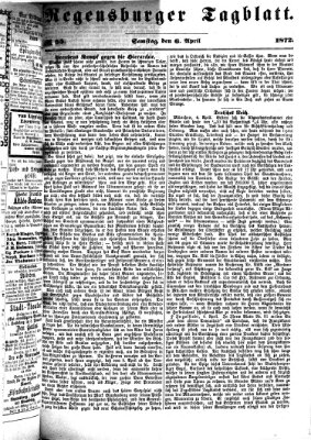 Regensburger Tagblatt Samstag 6. April 1872