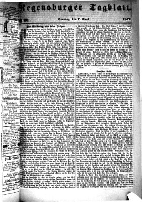 Regensburger Tagblatt Sonntag 7. April 1872