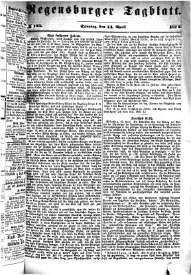 Regensburger Tagblatt Sonntag 14. April 1872