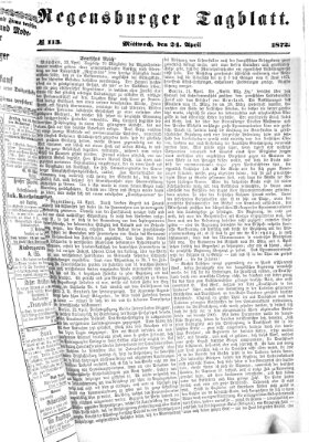 Regensburger Tagblatt Mittwoch 24. April 1872