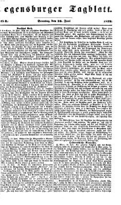 Regensburger Tagblatt Sonntag 16. Juni 1872