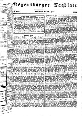 Regensburger Tagblatt Mittwoch 26. Juni 1872