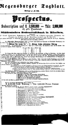 Regensburger Tagblatt Sonntag 7. April 1872