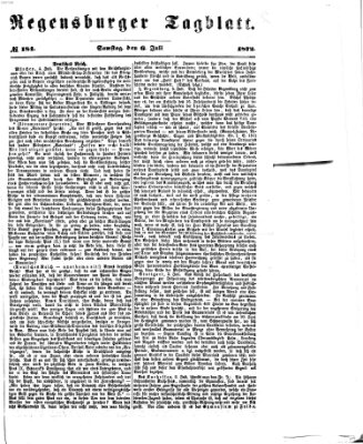 Regensburger Tagblatt Samstag 6. Juli 1872