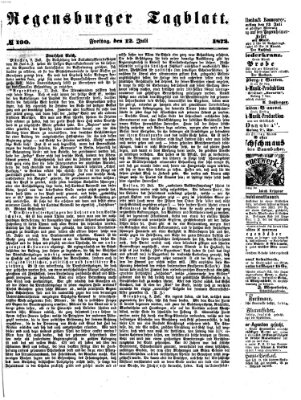 Regensburger Tagblatt Freitag 12. Juli 1872