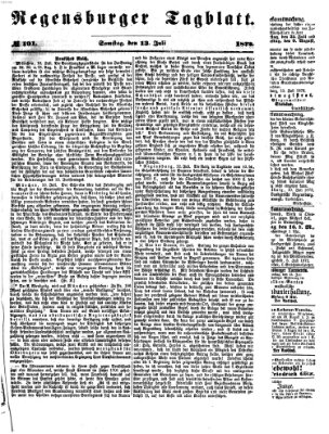 Regensburger Tagblatt Samstag 13. Juli 1872