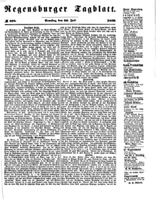 Regensburger Tagblatt Samstag 20. Juli 1872