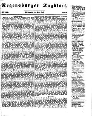 Regensburger Tagblatt Mittwoch 24. Juli 1872