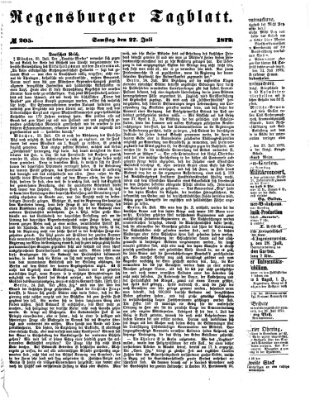 Regensburger Tagblatt Samstag 27. Juli 1872