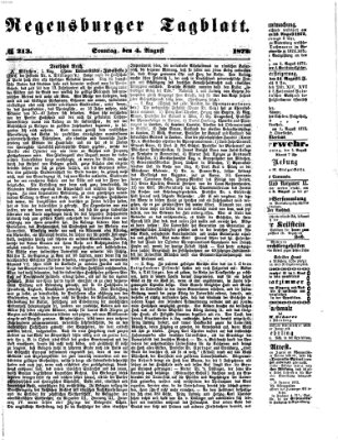 Regensburger Tagblatt Sonntag 4. August 1872