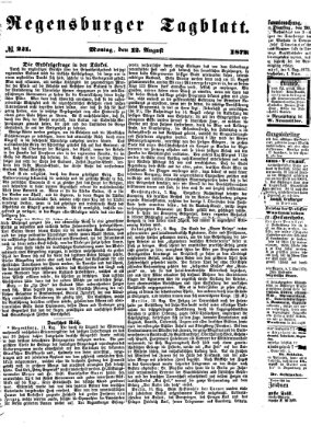 Regensburger Tagblatt Montag 12. August 1872