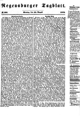 Regensburger Tagblatt Montag 19. August 1872