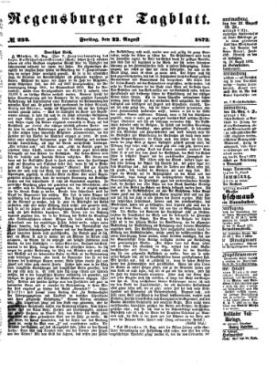 Regensburger Tagblatt Freitag 23. August 1872