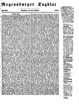 Regensburger Tagblatt Samstag 24. August 1872