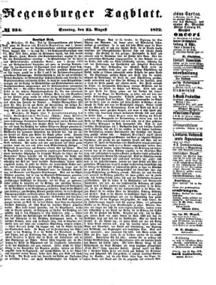 Regensburger Tagblatt Sonntag 25. August 1872