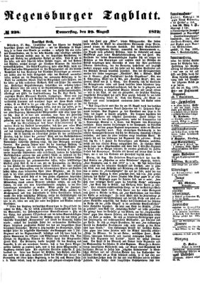 Regensburger Tagblatt Donnerstag 29. August 1872