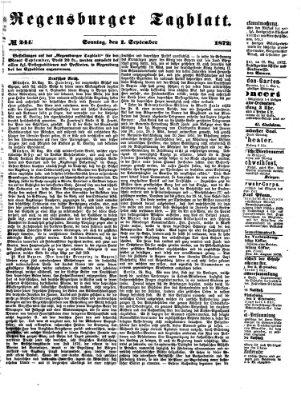 Regensburger Tagblatt Sonntag 1. September 1872