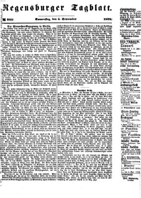 Regensburger Tagblatt Donnerstag 5. September 1872