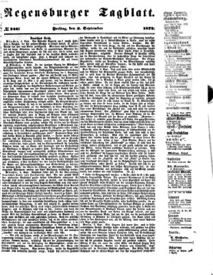 Regensburger Tagblatt Freitag 6. September 1872