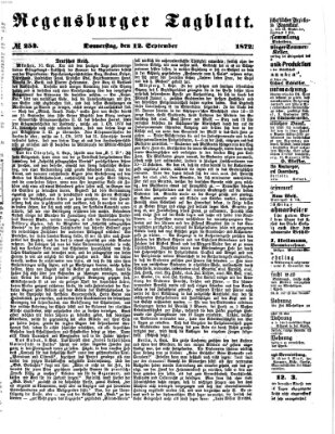 Regensburger Tagblatt Donnerstag 12. September 1872