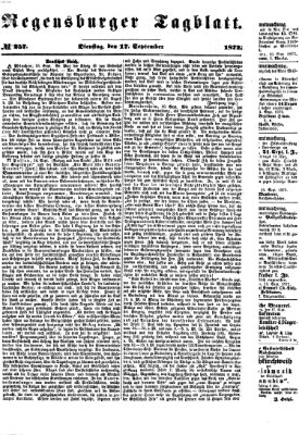 Regensburger Tagblatt Dienstag 17. September 1872