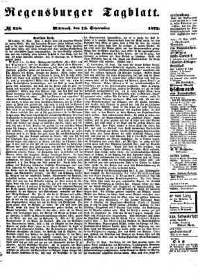 Regensburger Tagblatt Mittwoch 18. September 1872