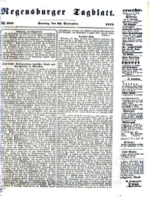 Regensburger Tagblatt Sonntag 29. September 1872