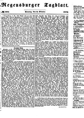 Regensburger Tagblatt Sonntag 6. Oktober 1872