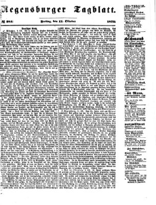 Regensburger Tagblatt Freitag 11. Oktober 1872