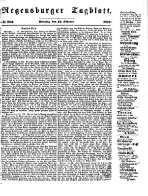 Regensburger Tagblatt Sonntag 13. Oktober 1872